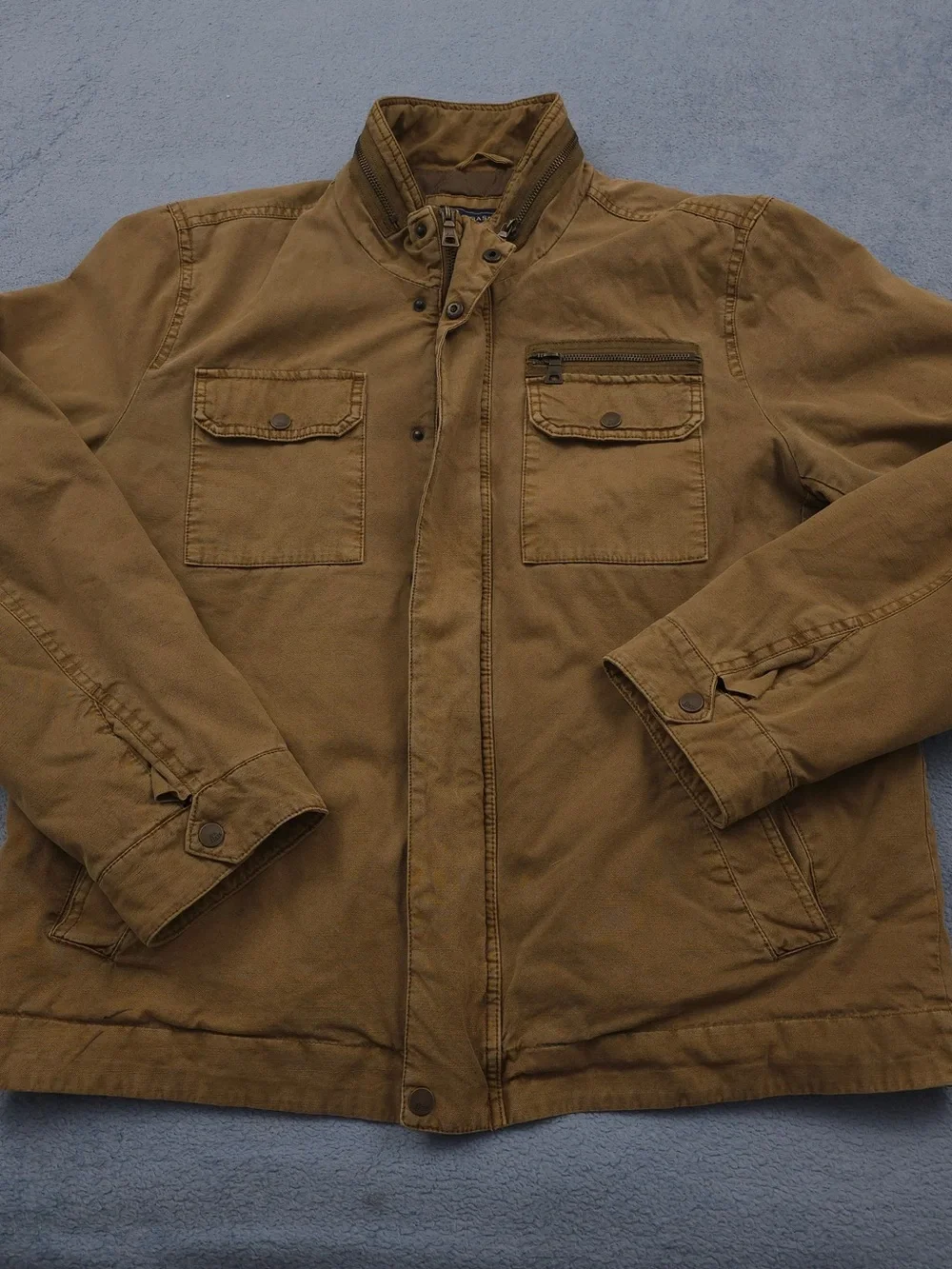 GH Bass Barn Jacket Mens L Brown Chore Trucker Field Coat Quilted Lined